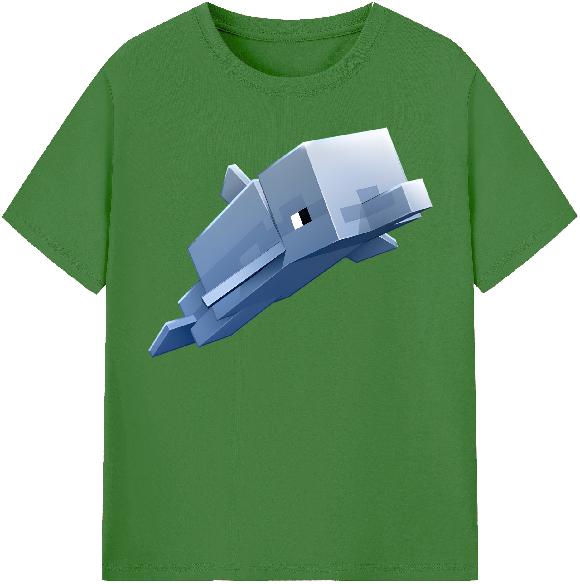（画像用） マインクラフト ブロックの世界 Minecraft MC Block world レディースカジュアルプリントTシャツ（綿100％）
